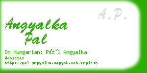 angyalka pal business card